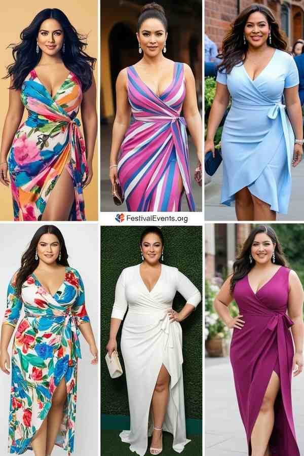 Wrap Dresses - Over-Sized Wedding Guests Outfits
