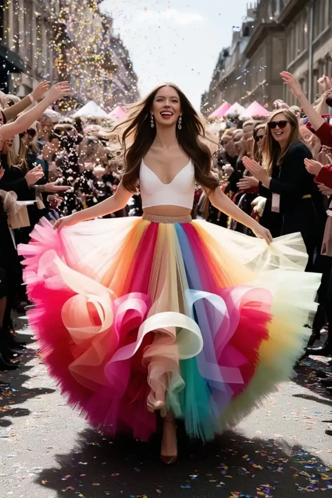 Colorful Tulle Skirt Outfit