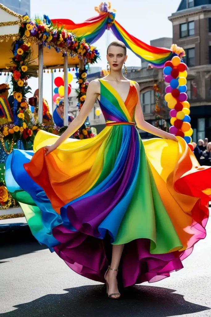 Rainbow Mardi Gras Dress