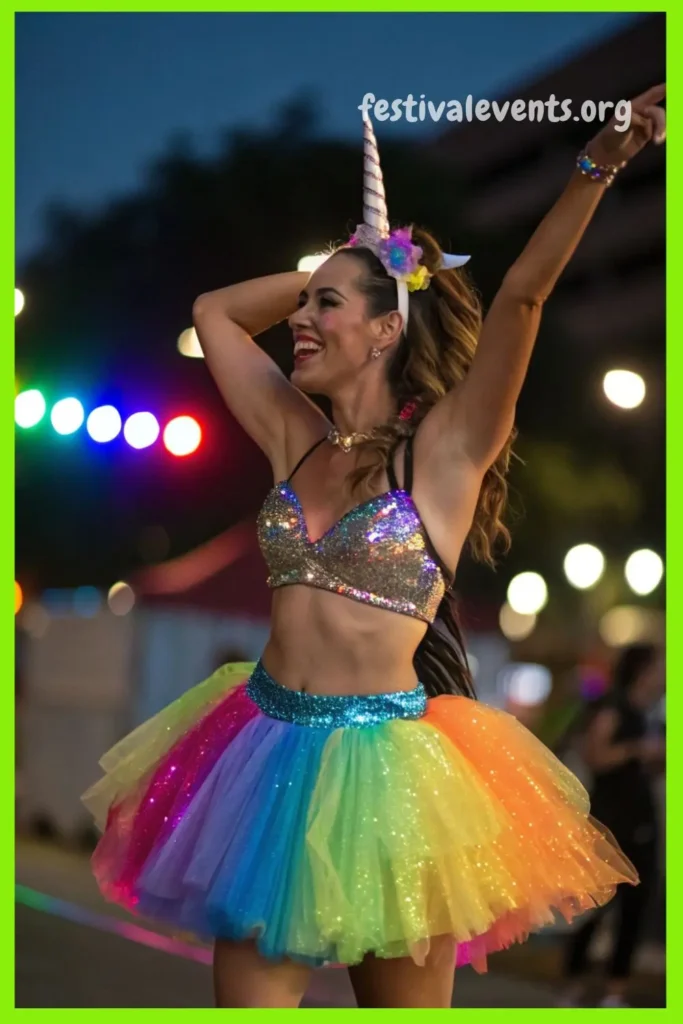 Rainbow Rave Unicorn Outfit
