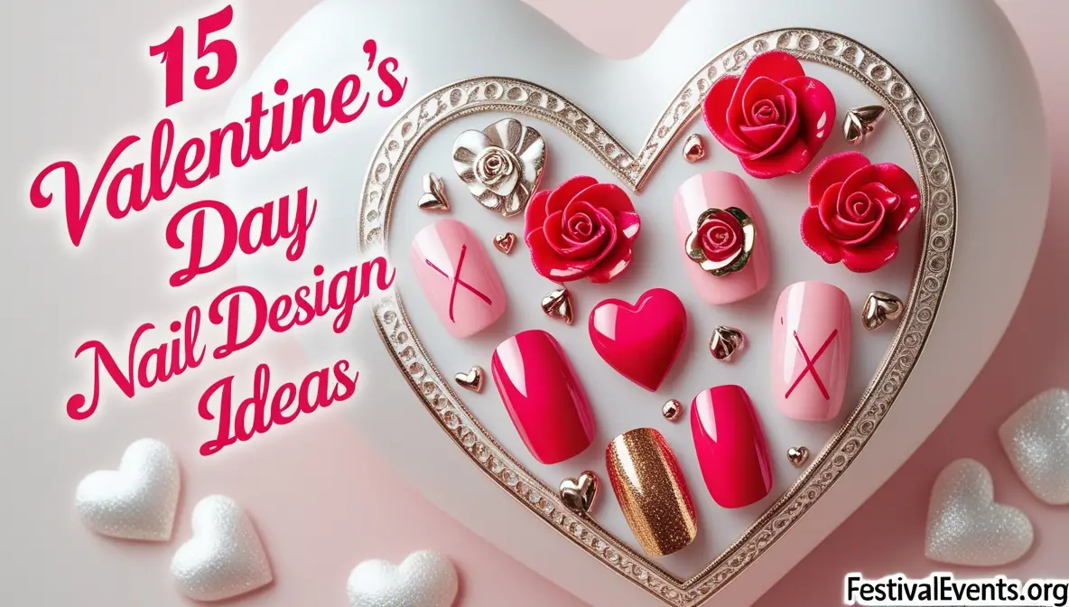 15 elegant and romantic Valentine's Day nail design ideas