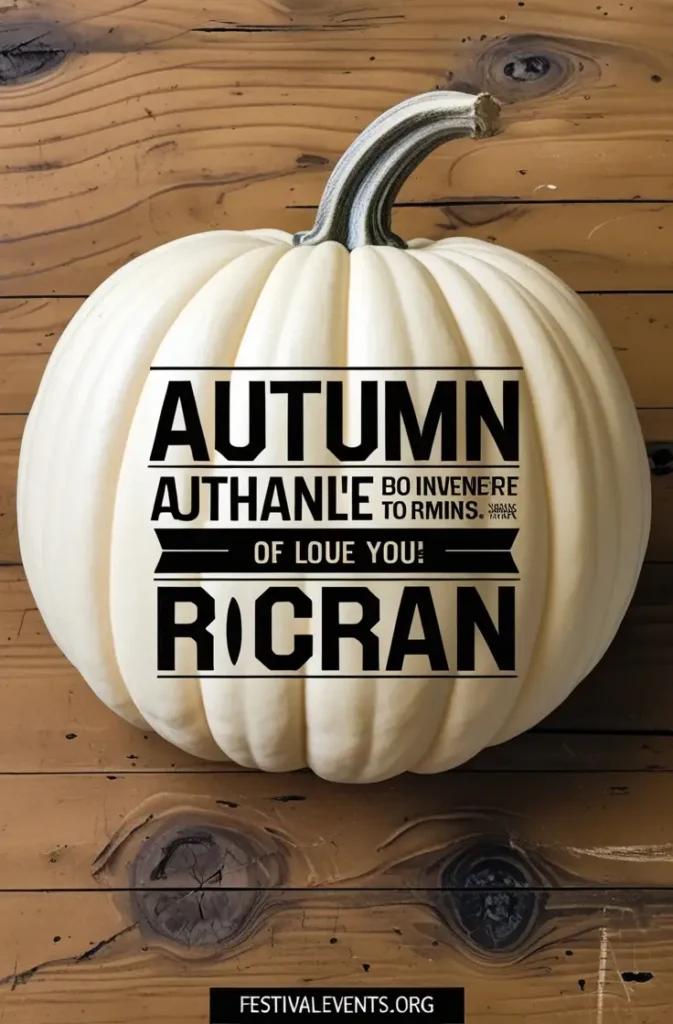 Inspirational quote pumpkin design - creative seasonal typography art