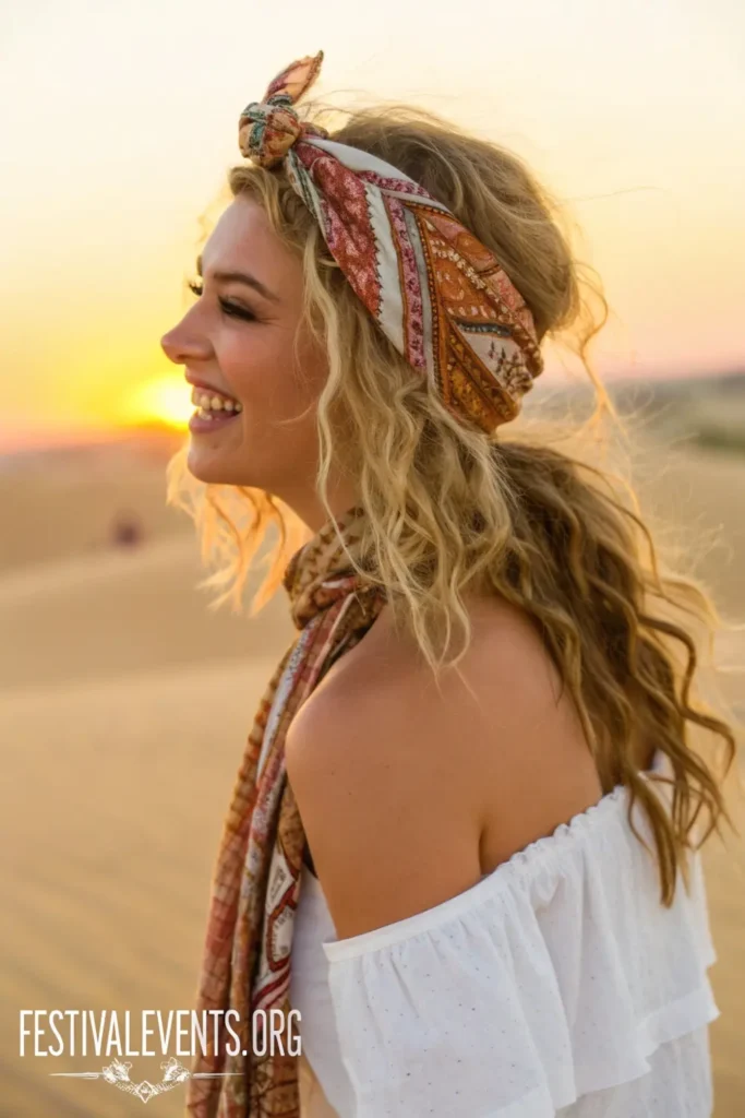 Loose Waves with Headscarf