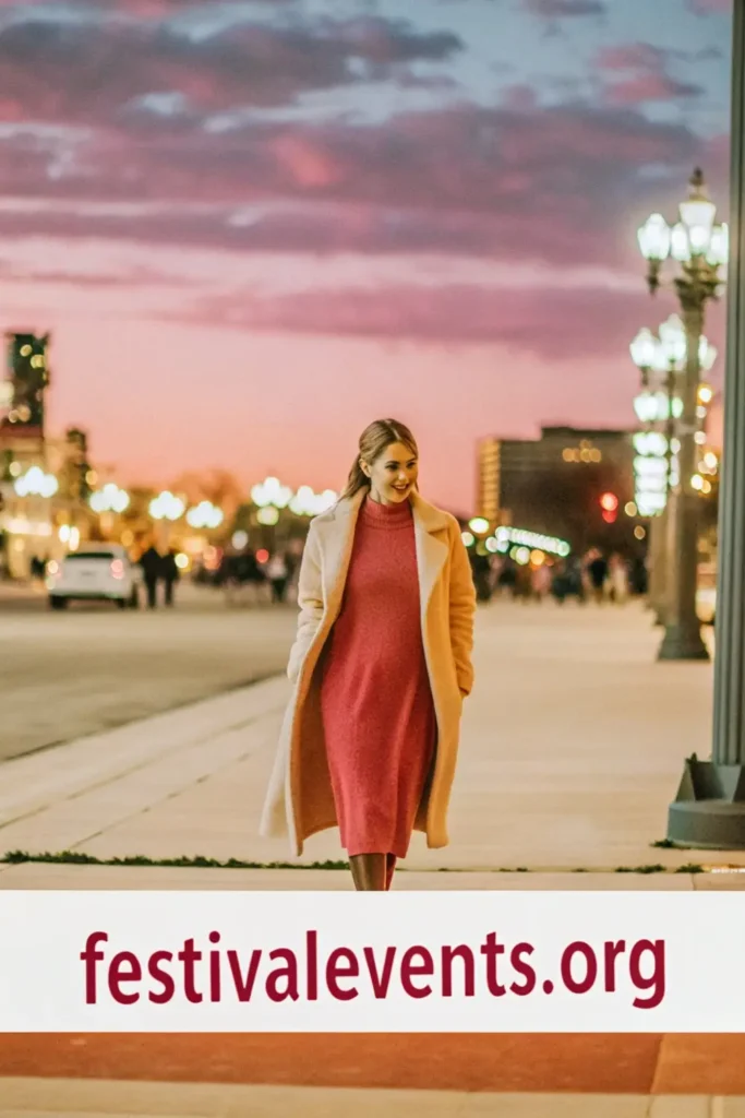 Valentines day outfit ideas - knit dress and overcoat combo