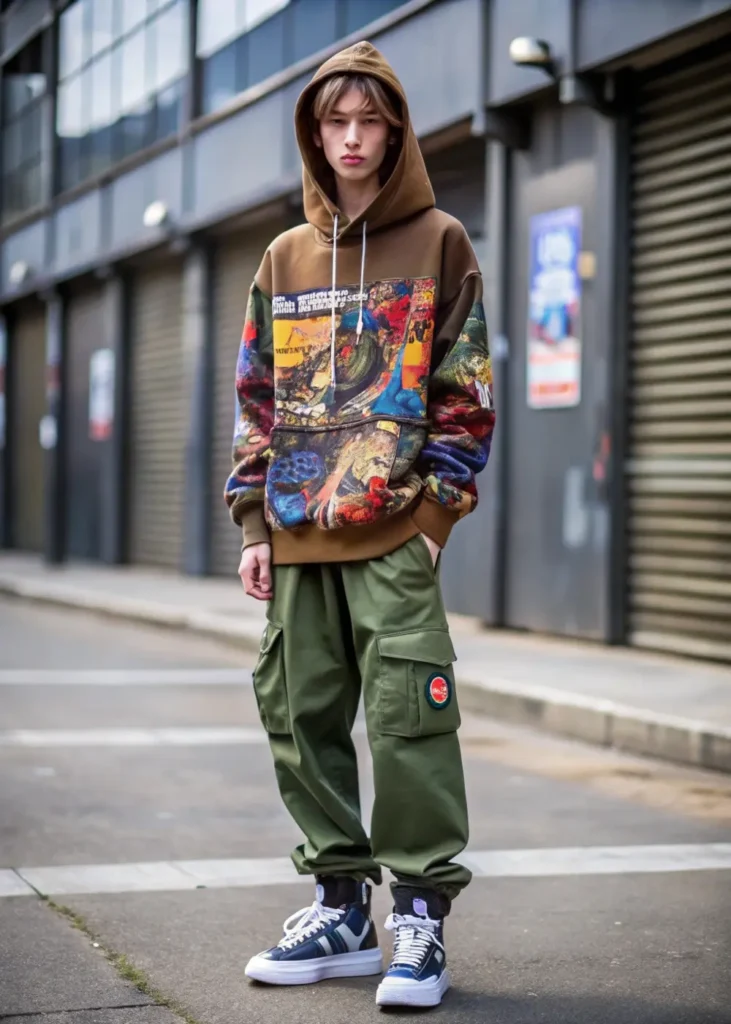 Graphic Hoodie & Cargo Pants