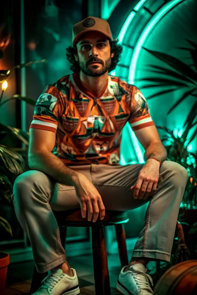 Men's Retro Sporty Style Dress