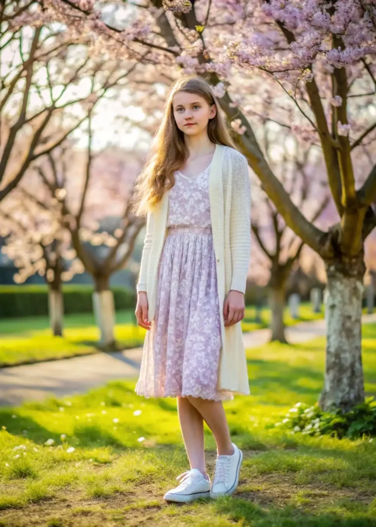Midi Dress & Cardigan Combo