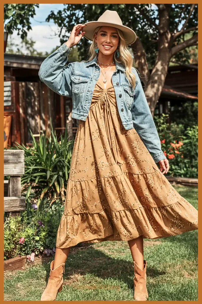 Floral Nashville style outfit