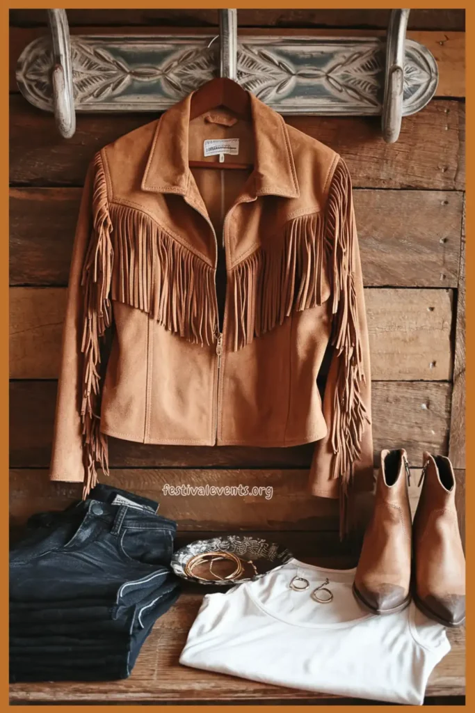 Fringe Suede Jacket & Skinny Jeans