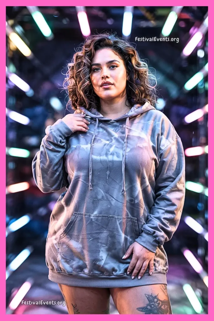 Hoodie plus size rave dress