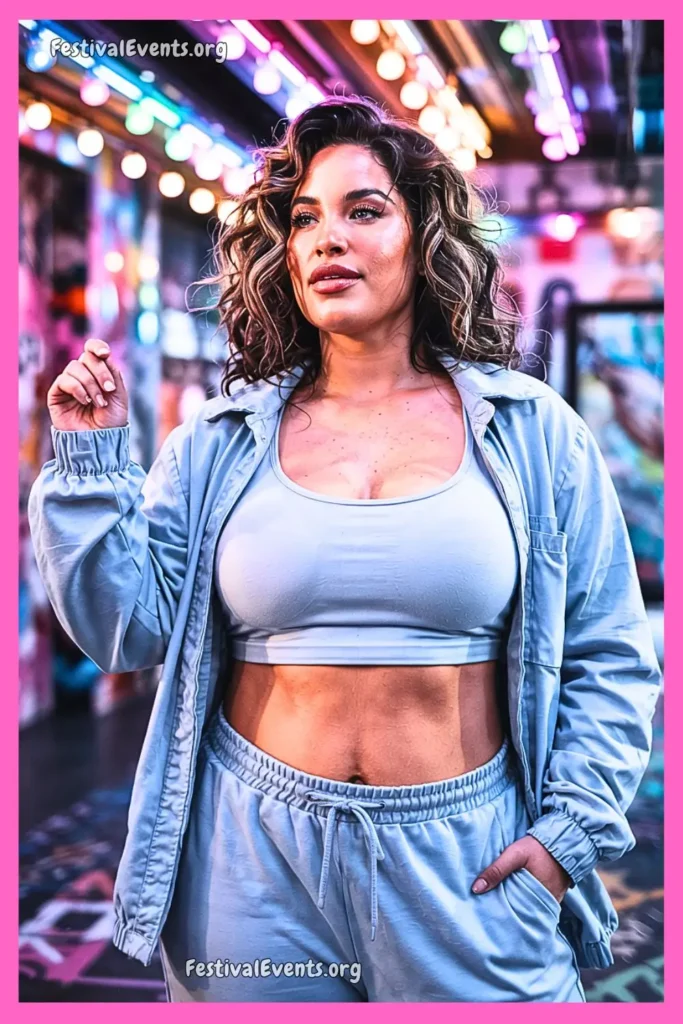 Jogger plus size rave set