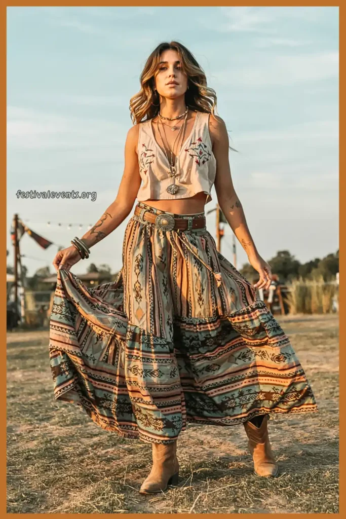 Nashville maxi skirt outfit