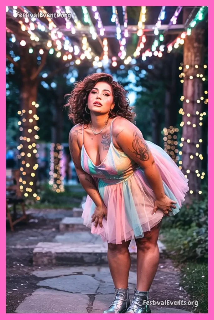 Pastel tutu plus size rave dress