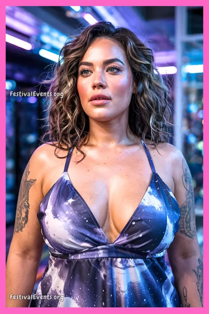 Starry night plus size rave dress