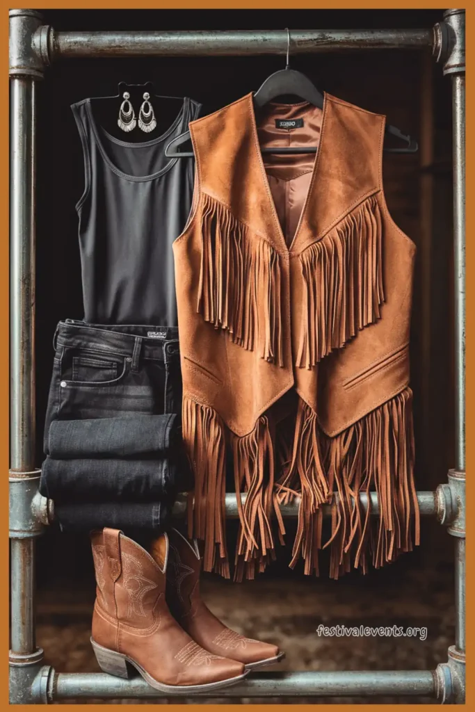 Statement Fringe Vest & Simple Base