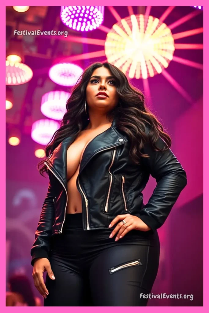 Studded plus size rave jacket