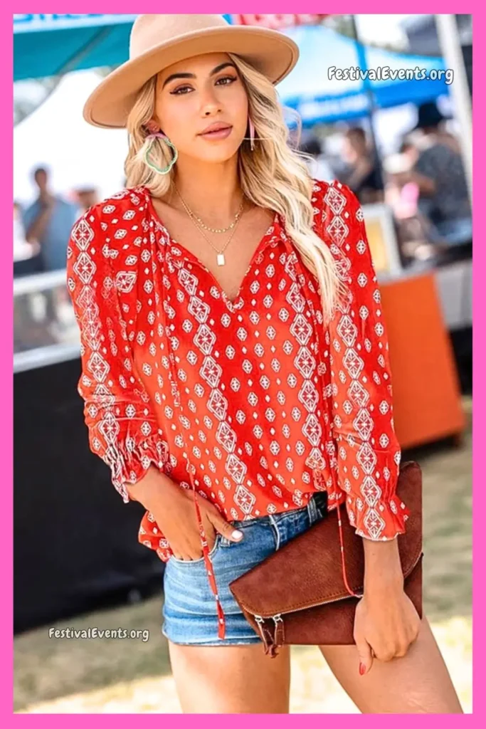 Bandana print festival top