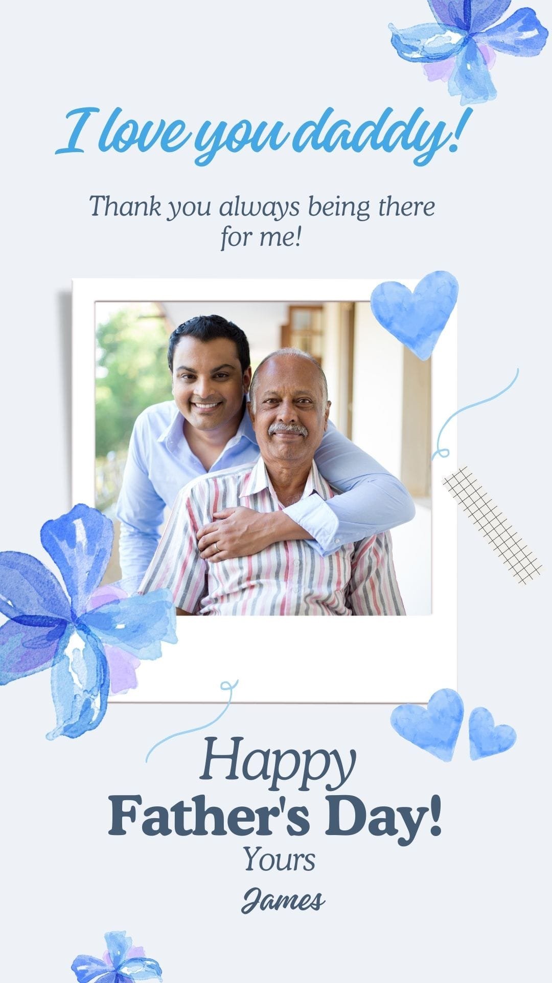 Father's Day Background Blue