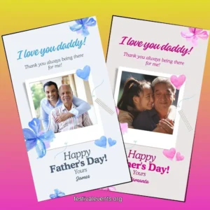 Customized Father's Day Greetings For Daughter and Son