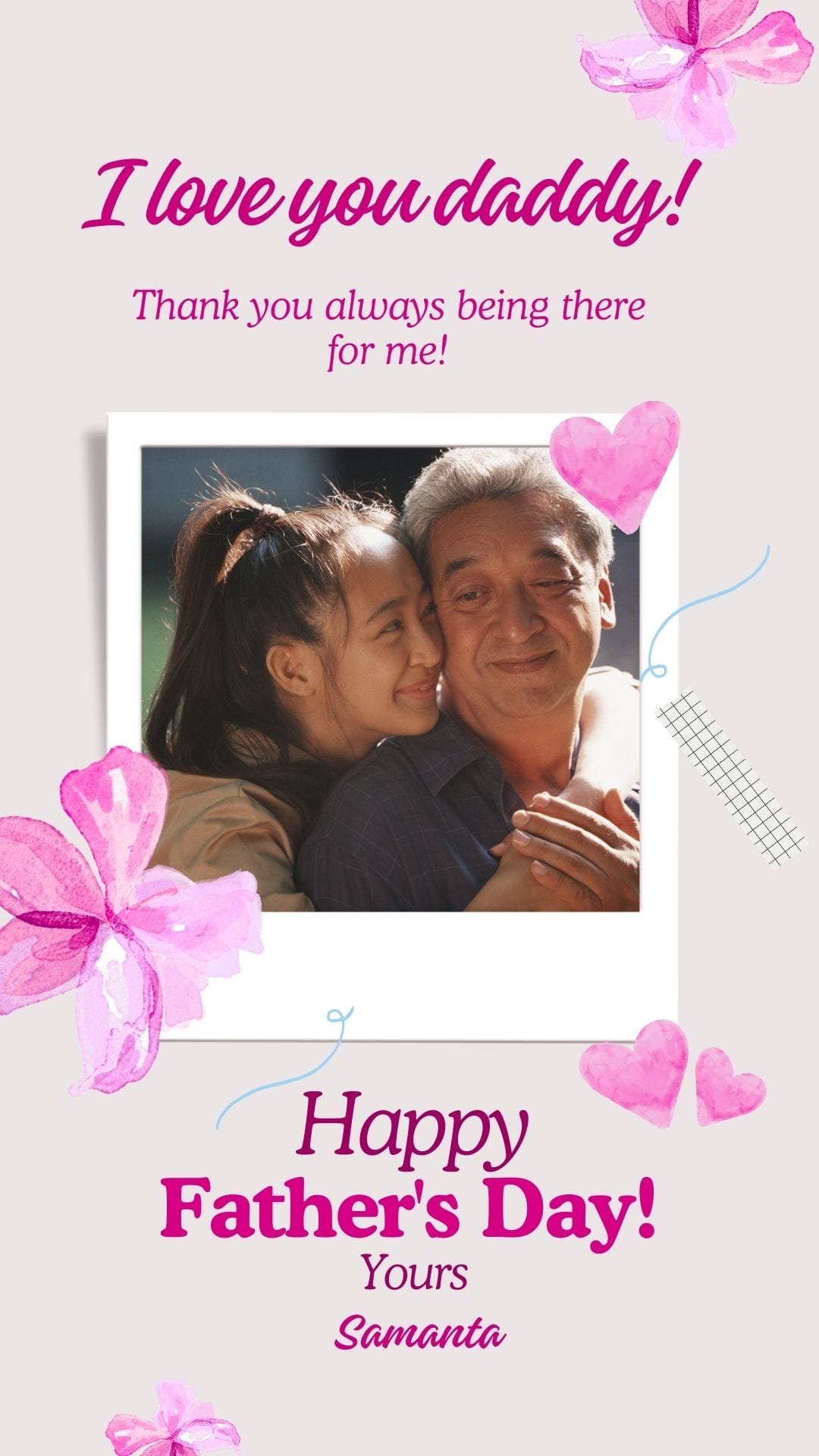 Father's Day Background Pink