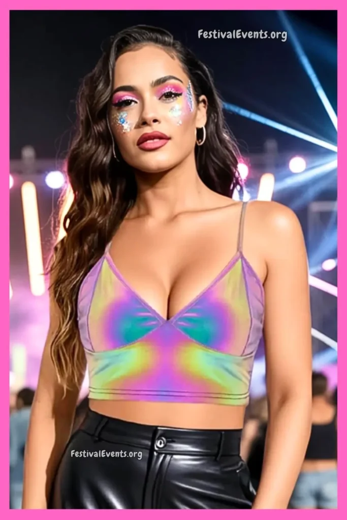 Rhinestone festival top