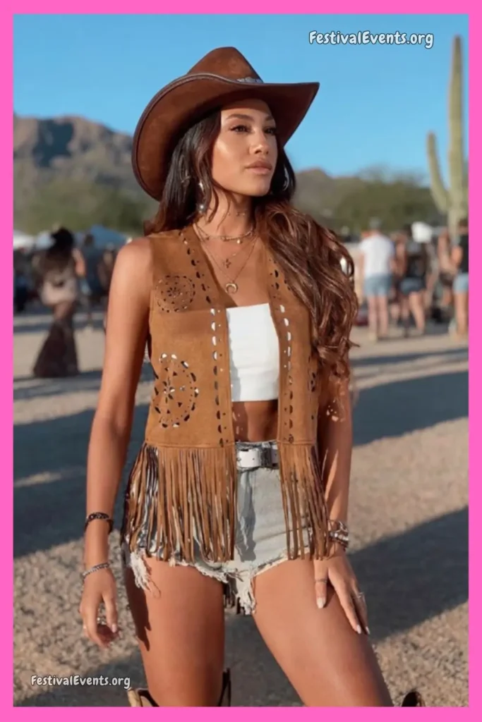 Western fringe vest
