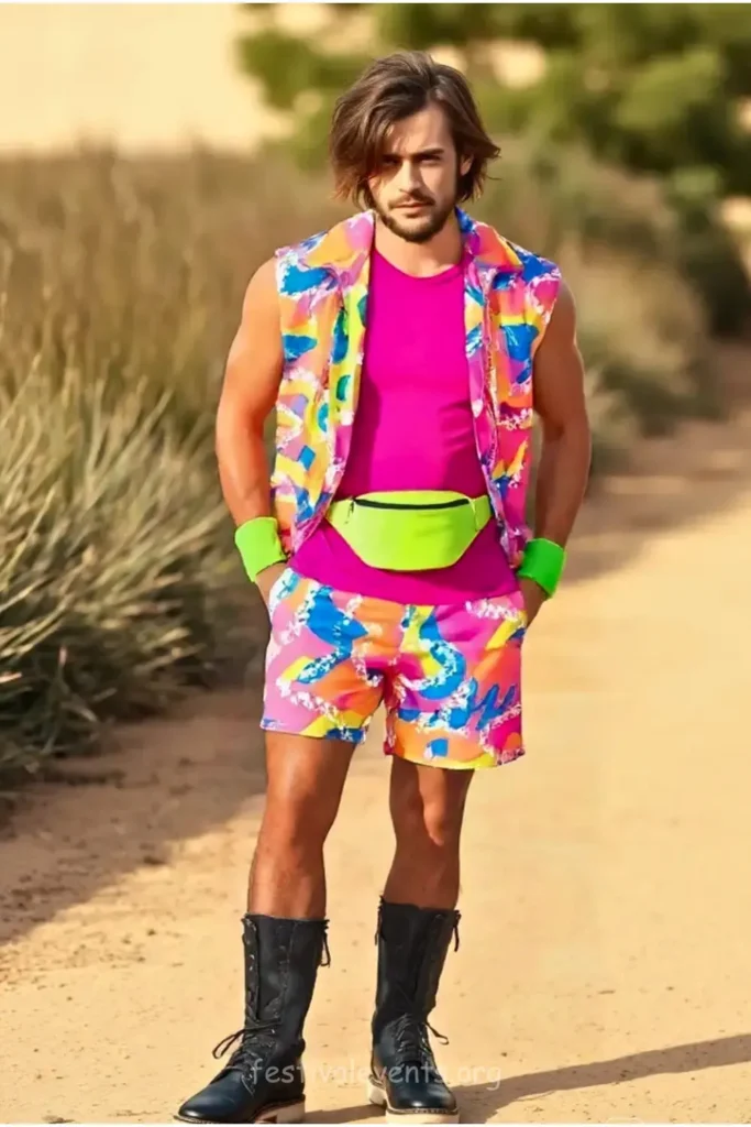 Neon workout 80s outfit