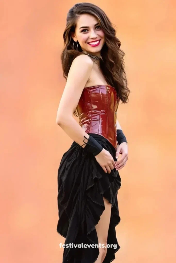 Steampunk tiered ruffle skirt