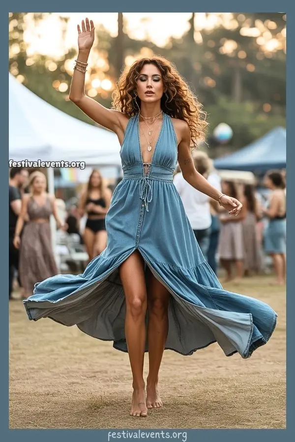 Boho jean looks festival