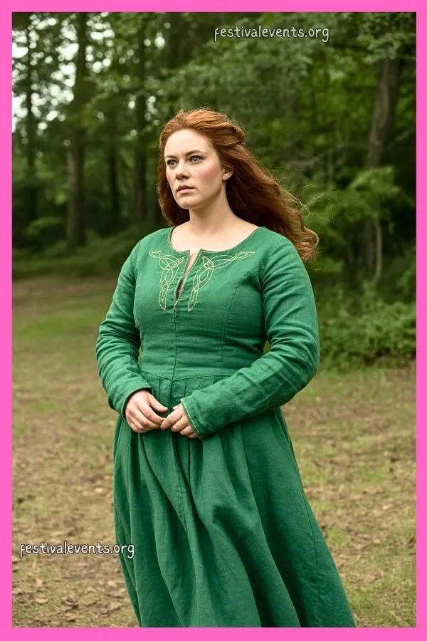 Celtic medieval dress plus size