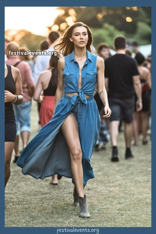 Denim dress festival outfits