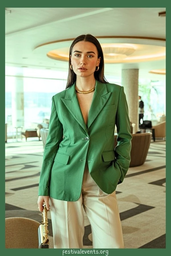 Emerald Blazer Business Casual