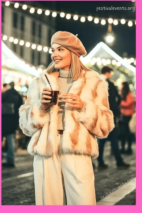 Faux fur winter style Outfit for Christmas Markets