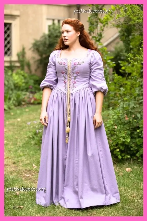 Lavender renaissance dress curvy