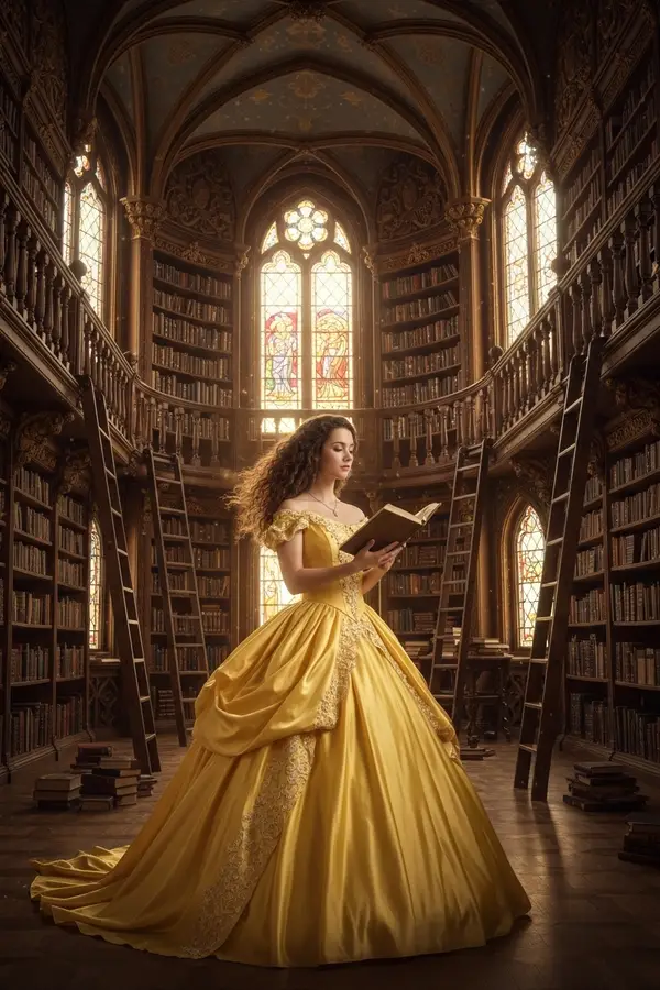 Belle Disney brunette princess costume