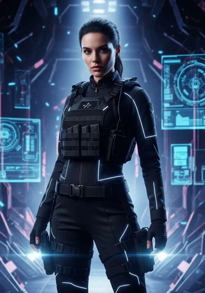 Black Widow spy costume brunette