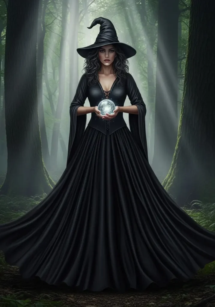 Classic witch brunette Halloween costume