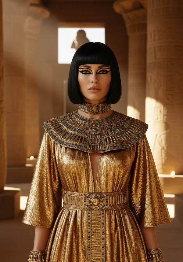 Cleopatra costume brunette hair