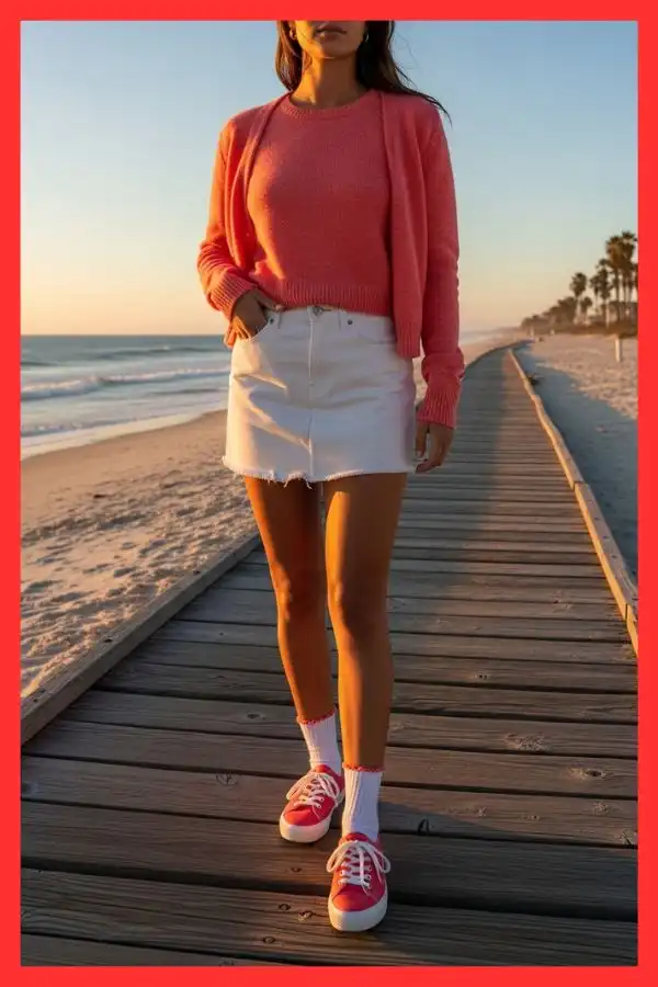Coral Clueless summer outfit
