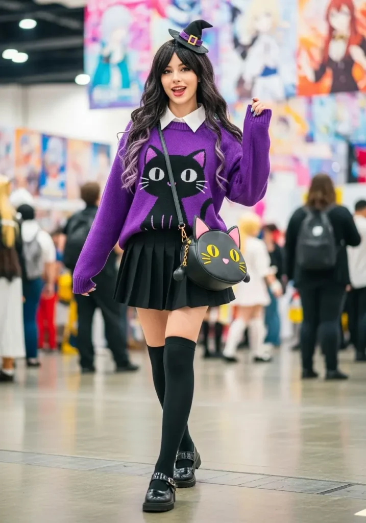 Cute kawaii witch