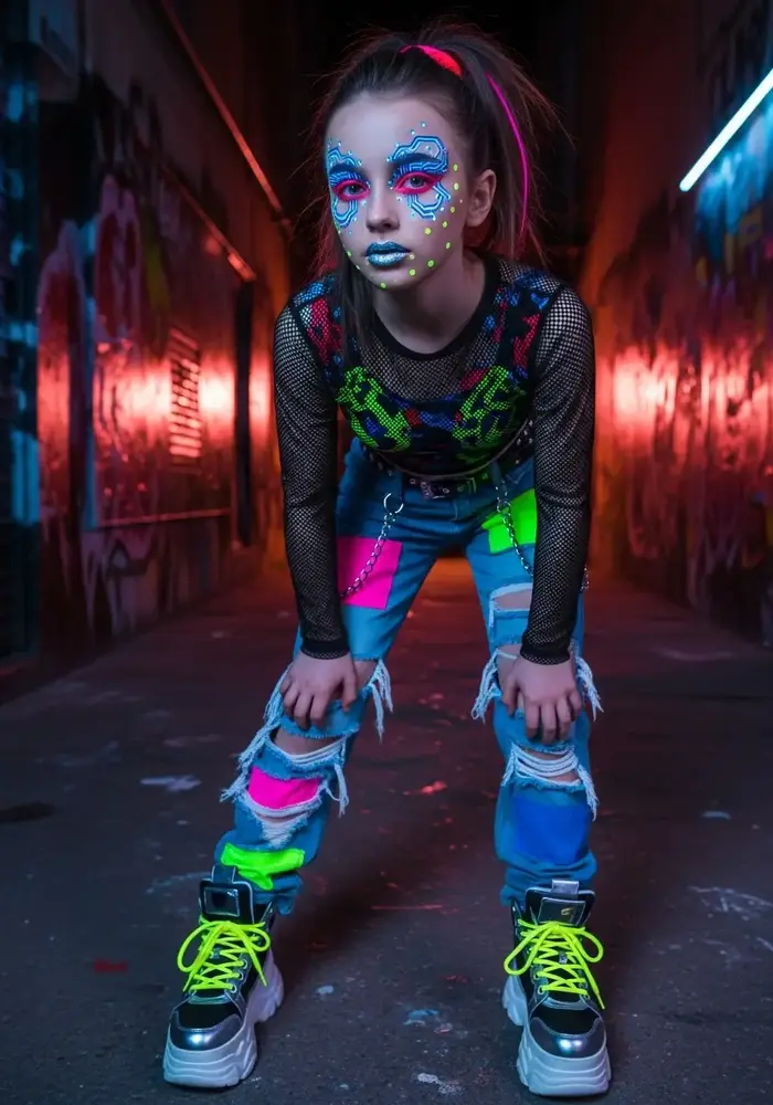 Cyberpunk Halloween costume teens