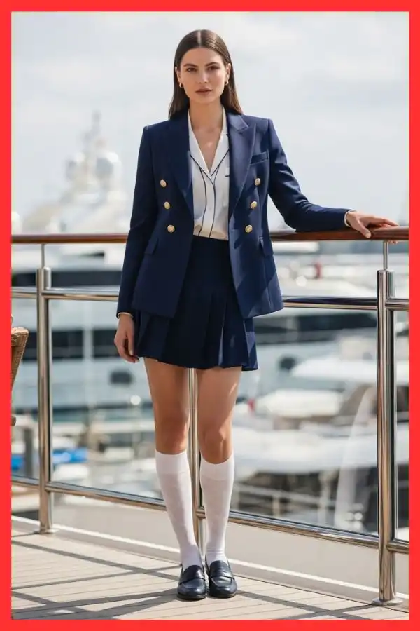 Navy white Clueless sophisticated outfit