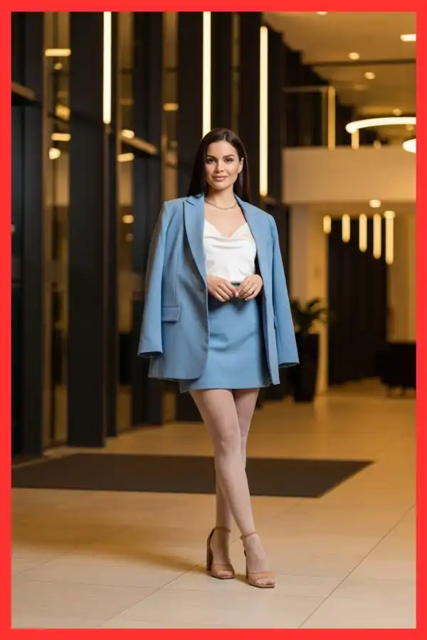 Pastel blue Clueless power suit