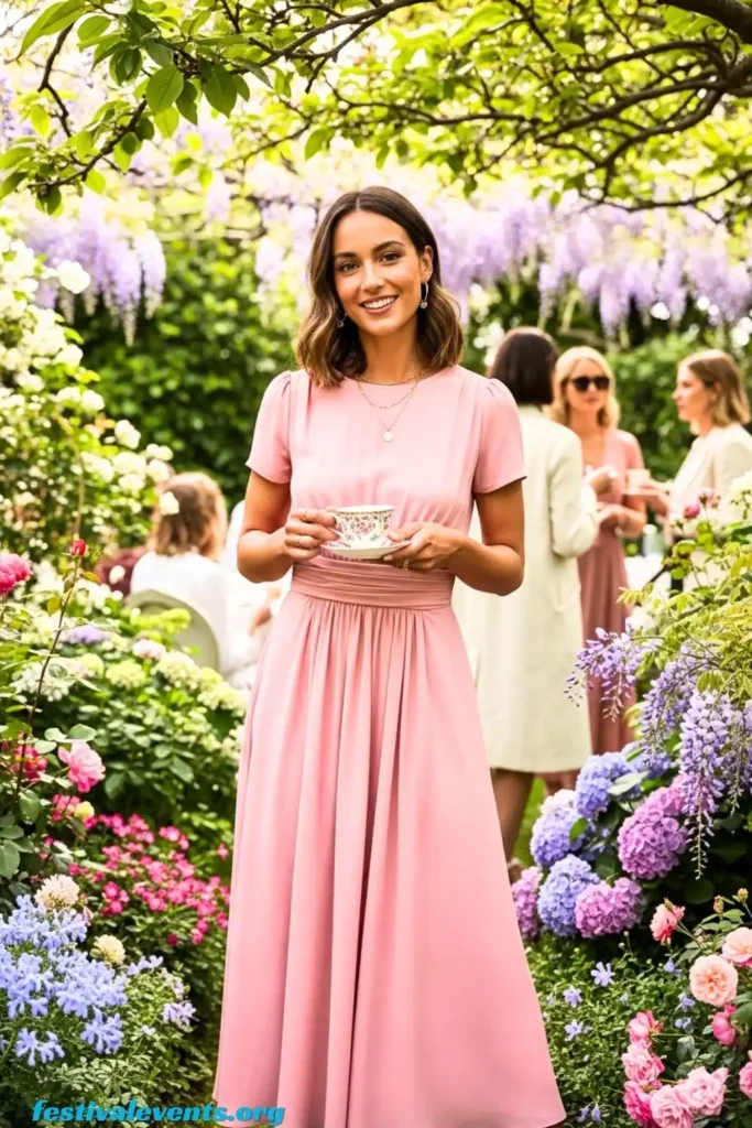 Pink baby shower dress outfit