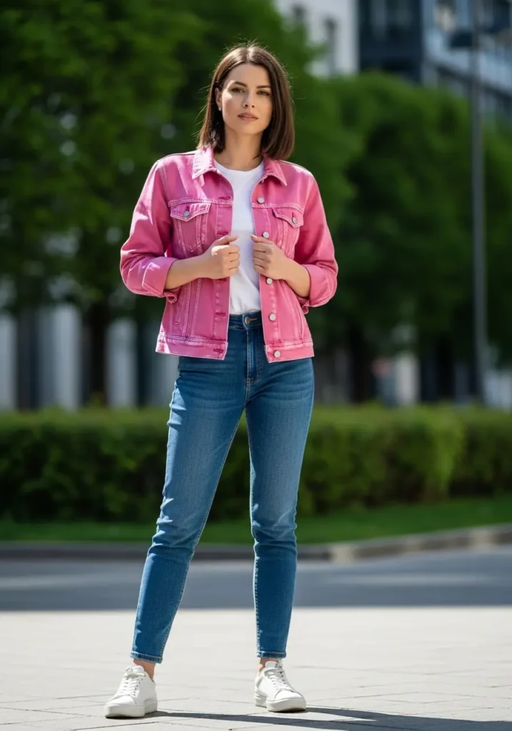 Pink denim Barbie jacket