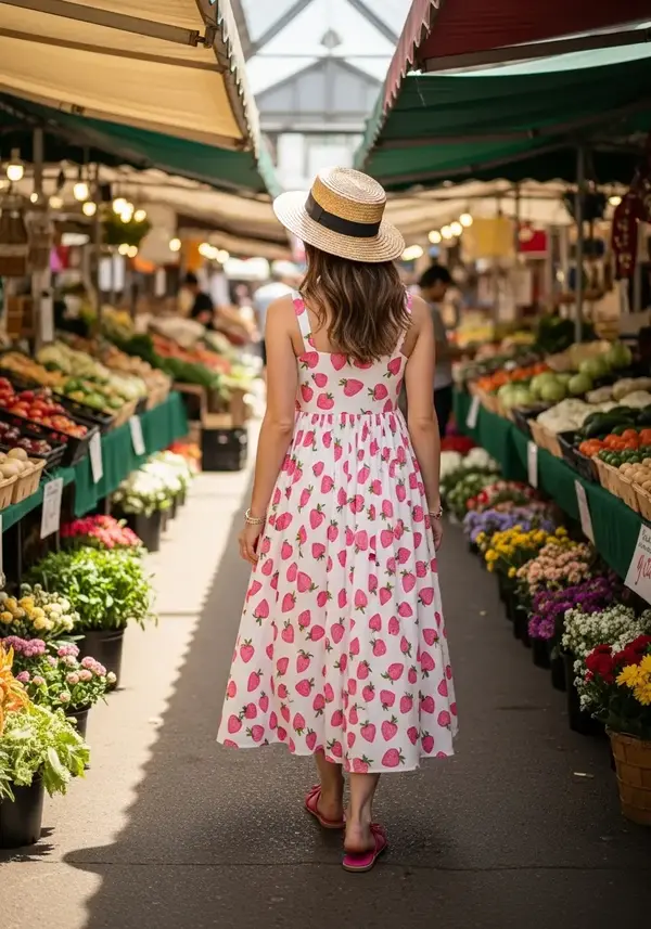 Strawberry Barbie summer outfit