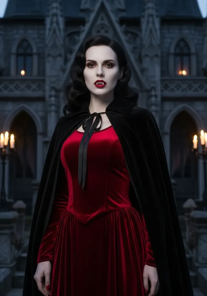 Vampire queen brunette costume