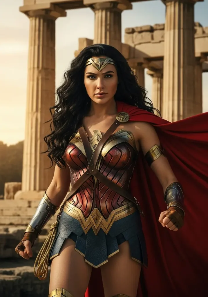 Wonder Woman brunette superhero costume