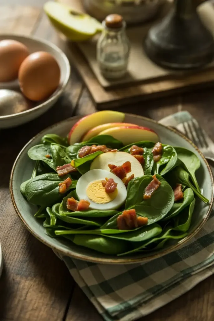 Bacon spinach apple salad