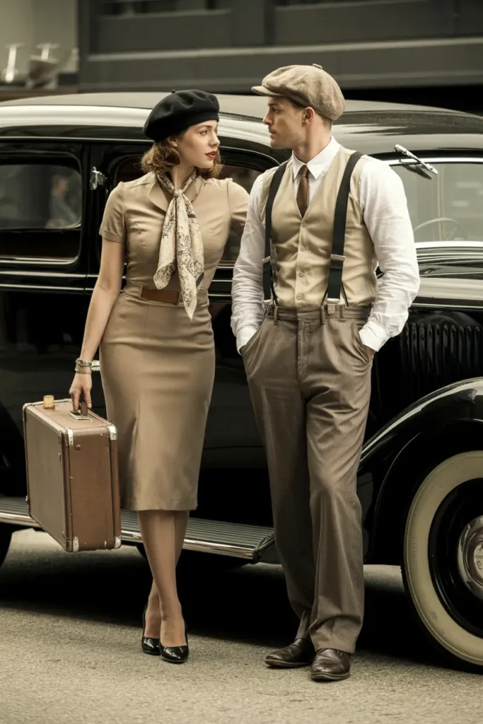 Bonnie Clyde themed costumes